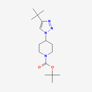 molecular formula C16H28N4O2 B12261222 tert-butyl 4-(4-tert-butyl-1H-1,2,3-triazol-1-yl)piperidine-1-carboxylate 