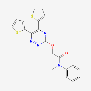 molecular formula C20H16N4O2S2 B1226123 2-[(5,6-dithiophen-2-yl-1,2,4-triazin-3-yl)oxy]-N-methyl-N-phenylacetamide 