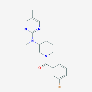 molecular formula C18H21BrN4O B12261232 N-[1-(3-bromobenzoyl)piperidin-3-yl]-N,5-dimethylpyrimidin-2-amine 