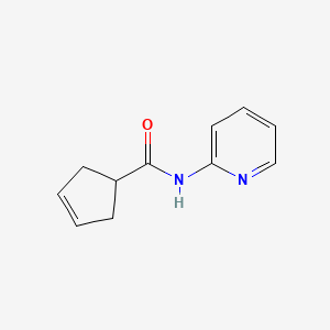 molecular formula C11H12N2O B12261261 N-(pyridin-2-yl)cyclopent-3-ene-1-carboxamide 