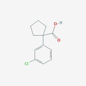 molecular formula C12H13ClO2 B122613 1-(3-Chlorophenyl)cyclopentane-1-carboxylic acid CAS No. 143328-21-6