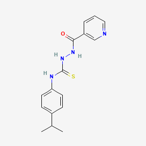 1-[[Oxo(3-pyridinyl)methyl]amino]-3-(4-propan-2-ylphenyl)thiourea