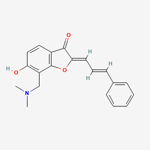 molecular formula C20H19NO3 B1226133 (Z)-7-((dimethylamino)methyl)-6-hydroxy-2-((E)-3-phenylallylidene)benzofuran-3(2H)-one 