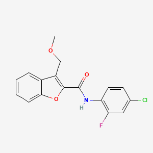 molecular formula C17H13ClFNO3 B1226136 N-(4-chloro-2-fluorophenyl)-3-(methoxymethyl)-2-benzofurancarboxamide 