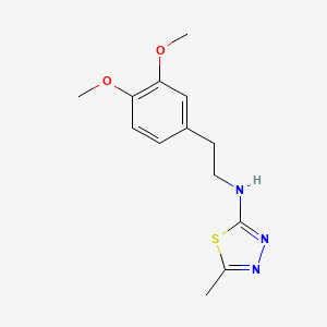 molecular formula C13H17N3O2S B12261373 N-[2-(3,4-dimethoxyphenyl)ethyl]-5-methyl-1,3,4-thiadiazol-2-amine 