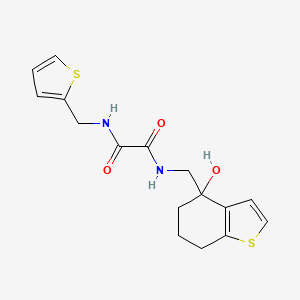 molecular formula C16H18N2O3S2 B12261380 N-[(4-hydroxy-4,5,6,7-tetrahydro-1-benzothiophen-4-yl)methyl]-N'-[(thiophen-2-yl)methyl]ethanediamide 