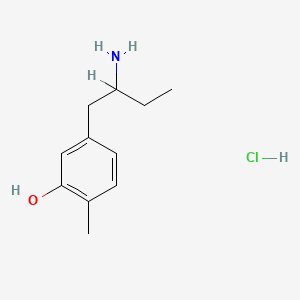 molecular formula C11H18ClNO B1226139 5-(2-Aminobutyl)o-cresol hydrochloride CAS No. 29440-91-3