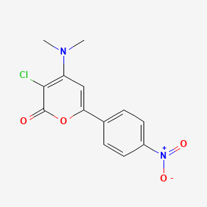 3-Chloro-4-(dimethylamino)-6-(4-nitrophenyl)-2-pyranone