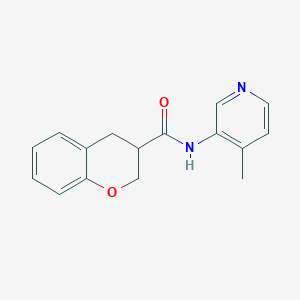 molecular formula C16H16N2O2 B12261426 N-(4-methylpyridin-3-yl)-3,4-dihydro-2H-1-benzopyran-3-carboxamide 
