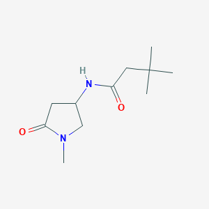 molecular formula C11H20N2O2 B12261434 3,3-dimethyl-N-(1-methyl-5-oxopyrrolidin-3-yl)butanamide 