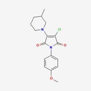 3-Chloro-1-(4-methoxyphenyl)-4-(3-methyl-1-piperidinyl)pyrrole-2,5-dione
