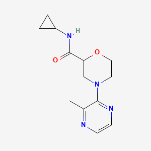 molecular formula C13H18N4O2 B12261486 N-cyclopropyl-4-(3-methylpyrazin-2-yl)morpholine-2-carboxamide 