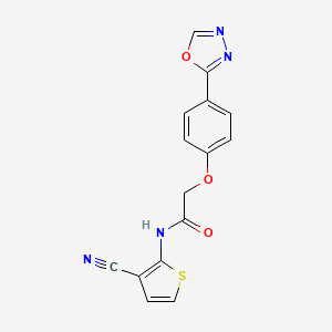 N-(3-cyano-2-thiophenyl)-2-[4-(1,3,4-oxadiazol-2-yl)phenoxy]acetamide