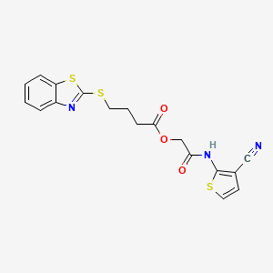 4-(1,3-Benzothiazol-2-ylthio)butanoic acid [2-[(3-cyano-2-thiophenyl)amino]-2-oxoethyl] ester