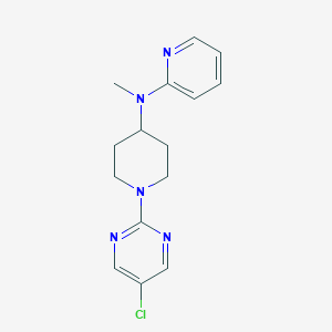 molecular formula C15H18ClN5 B12261540 N-[1-(5-chloropyrimidin-2-yl)piperidin-4-yl]-N-methylpyridin-2-amine 
