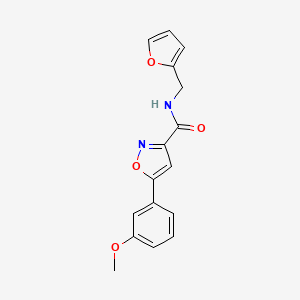N-(2-furanylmethyl)-5-(3-methoxyphenyl)-3-isoxazolecarboxamide