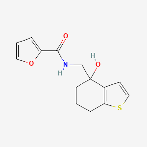 molecular formula C14H15NO3S B12261684 N-[(4-hydroxy-4,5,6,7-tetrahydro-1-benzothiophen-4-yl)methyl]furan-2-carboxamide 