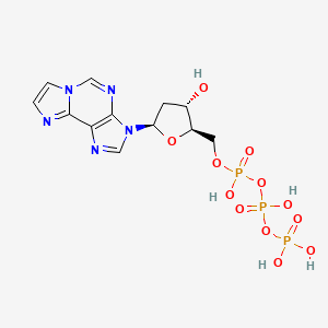molecular formula C12H16N5O12P3 B1226174 1,N(6)-Etheno-2'-deoxyadenosine 5'-triphosphate CAS No. 81004-54-8