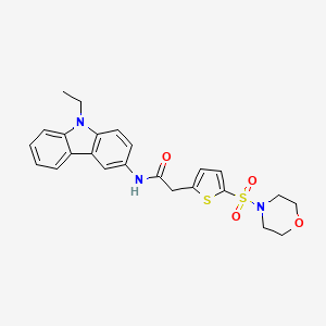 N-(9-ethyl-3-carbazolyl)-2-[5-(4-morpholinylsulfonyl)-2-thiophenyl]acetamide