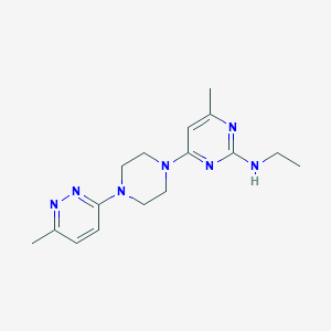 molecular formula C16H23N7 B12261839 N-ethyl-4-methyl-6-[4-(6-methylpyridazin-3-yl)piperazin-1-yl]pyrimidin-2-amine 