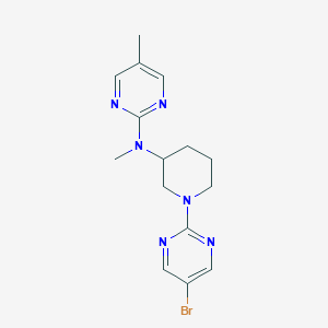 molecular formula C15H19BrN6 B12261860 N-[1-(5-bromopyrimidin-2-yl)piperidin-3-yl]-N,5-dimethylpyrimidin-2-amine 