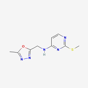 molecular formula C9H11N5OS B12261918 N-[(5-methyl-1,3,4-oxadiazol-2-yl)methyl]-2-(methylsulfanyl)pyrimidin-4-amine 