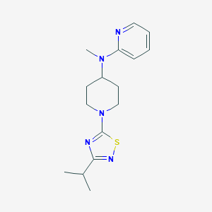 molecular formula C16H23N5S B12261948 N-methyl-N-{1-[3-(propan-2-yl)-1,2,4-thiadiazol-5-yl]piperidin-4-yl}pyridin-2-amine 