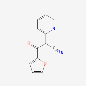 molecular formula C12H8N2O2 B1226195 3-(2-Furanyl)-3-oxo-2-(2-pyridinyl)propanenitrile 
