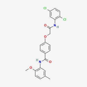 4-[2-(2,5-dichloroanilino)-2-oxoethoxy]-N-(2-methoxy-5-methylphenyl)benzamide