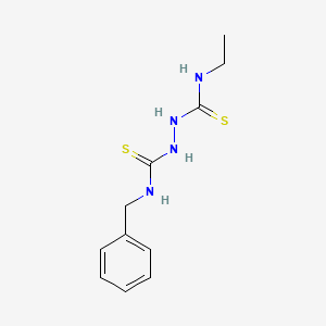 molecular formula C11H16N4S2 B1226201 1-Ethyl-3-[[[(phenylmethyl)amino]-sulfanylidenemethyl]amino]thiourea 