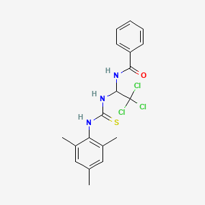 N-[2,2,2-trichloro-1-[[sulfanylidene-(2,4,6-trimethylanilino)methyl]amino]ethyl]benzamide