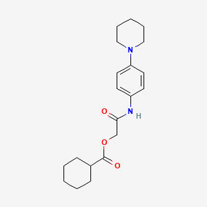 Cyclohexanecarboxylic acid [2-oxo-2-[4-(1-piperidinyl)anilino]ethyl] ester