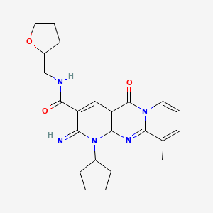 1-cyclopentyl-2-imino-10-methyl-5-oxo-N-(2-oxolanylmethyl)-3-dipyrido[3,4-c:1',2'-f]pyrimidinecarboxamide