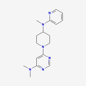 molecular formula C17H24N6 B12262152 N,N-dimethyl-6-{4-[methyl(pyridin-2-yl)amino]piperidin-1-yl}pyrimidin-4-amine 