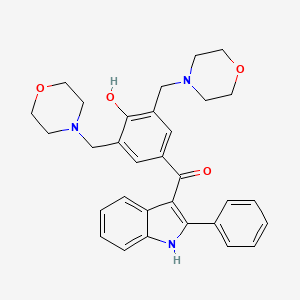 Methanone, (4-hydroxy-3,5-bis(4-morpholinylmethyl)phenyl)(2-phenyl-1H-indol-3-yl)-