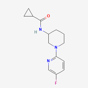 molecular formula C14H18FN3O B12262190 N-[1-(5-fluoropyridin-2-yl)piperidin-3-yl]cyclopropanecarboxamide 