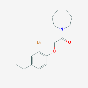 1-(1-Azepanyl)-2-(2-bromo-4-propan-2-ylphenoxy)ethanone