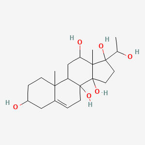 17-(1-Hydroxyethyl)-10,13-dimethyl-1,2,3,4,7,9,11,12,15,16-decahydrocyclopenta[a]phenanthrene-3,8,12,14,17-pentol
