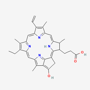molecular formula C33H34N4O3 B1226242 Pyrophaeophorbide a 
