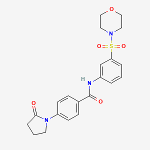 N-[3-(4-morpholinylsulfonyl)phenyl]-4-(2-oxo-1-pyrrolidinyl)benzamide