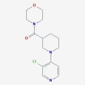 molecular formula C15H20ClN3O2 B12262452 4-[1-(3-Chloropyridin-4-yl)piperidine-3-carbonyl]morpholine 