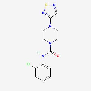 molecular formula C13H14ClN5OS B12262495 N-(2-chlorophenyl)-4-(1,2,5-thiadiazol-3-yl)piperazine-1-carboxamide 