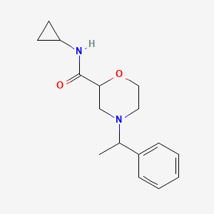 molecular formula C16H22N2O2 B12262506 N-cyclopropyl-4-(1-phenylethyl)morpholine-2-carboxamide 