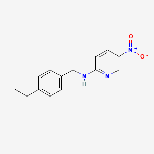 molecular formula C15H17N3O2 B1226252 5-nitro-N-[(4-propan-2-ylphenyl)methyl]-2-pyridinamine 