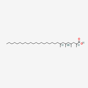 molecular formula C32H64O2 B1226255 2,4,6,8-Tetramethyloctacosanoic acid CAS No. 5691-98-5