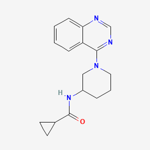 molecular formula C17H20N4O B12262576 N-[1-(quinazolin-4-yl)piperidin-3-yl]cyclopropanecarboxamide 