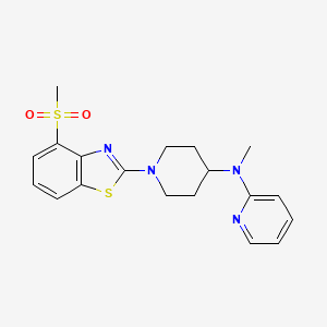 molecular formula C19H22N4O2S2 B12262582 N-[1-(4-methanesulfonyl-1,3-benzothiazol-2-yl)piperidin-4-yl]-N-methylpyridin-2-amine 