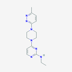 molecular formula C15H21N7 B12262583 N-ethyl-4-[4-(6-methylpyridazin-3-yl)piperazin-1-yl]pyrimidin-2-amine 