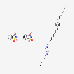 molecular formula C50H72N6O6S2 B1226259 Octenidine saccharin CAS No. 86767-75-1