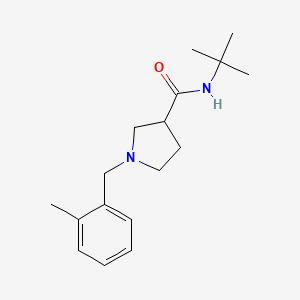 molecular formula C17H26N2O B12262597 N-tert-butyl-1-[(2-methylphenyl)methyl]pyrrolidine-3-carboxamide 